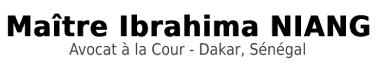 Ibrahima Niang, lawyer at the court of Dakar Senegal